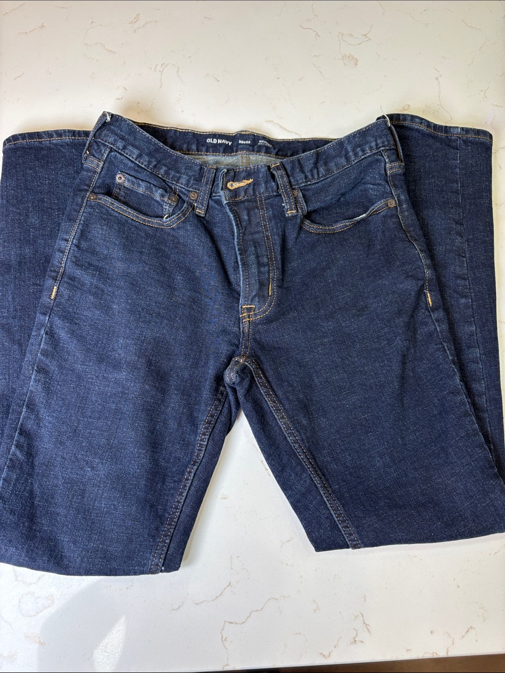 Old Navy Men's 30x32 Dark Blue Slim Straight Jeans
